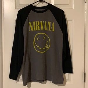 Nirvana baseball tee- long sleeve